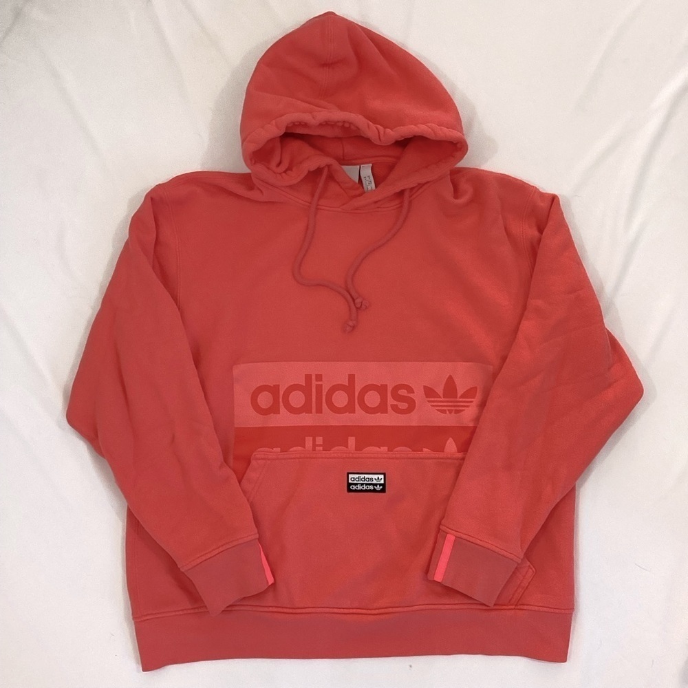 Adidas Originals Adicolor Repeat Logo Hoodie Red/Orange/Coral Men's Medium M